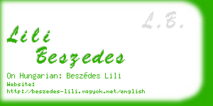 lili beszedes business card